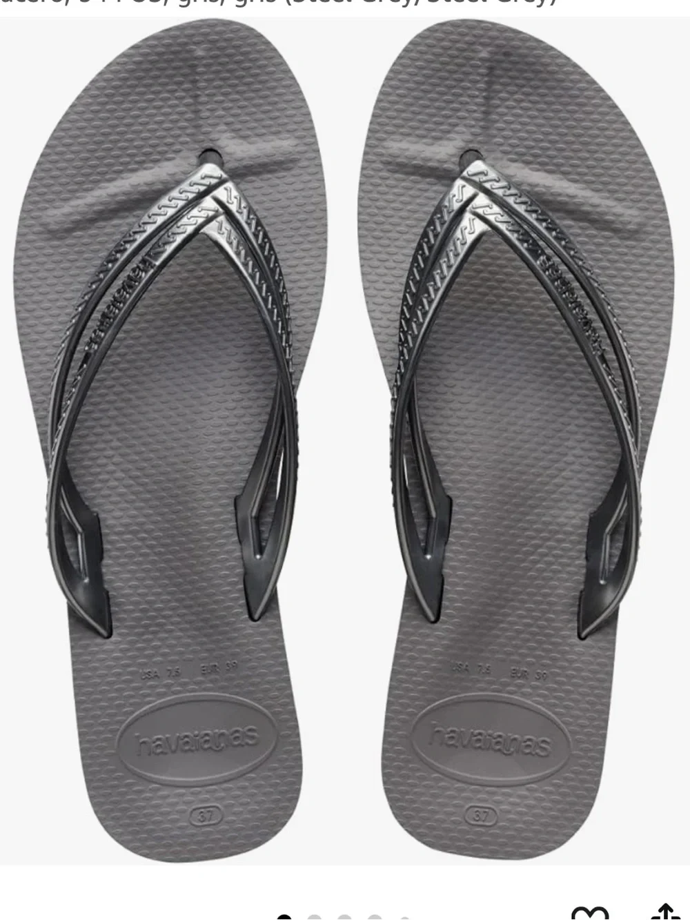 Like New Havaianas Women's Wedge Sandals, Steel Grey/Steel Grey, 9.5 M | EU 41